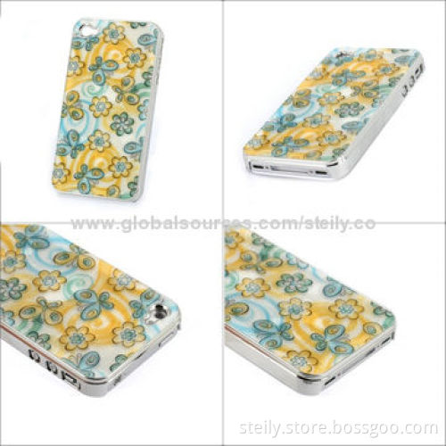 3D butterfly orchid PC case for iPhone 4/4S